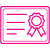 ícone de um certificado